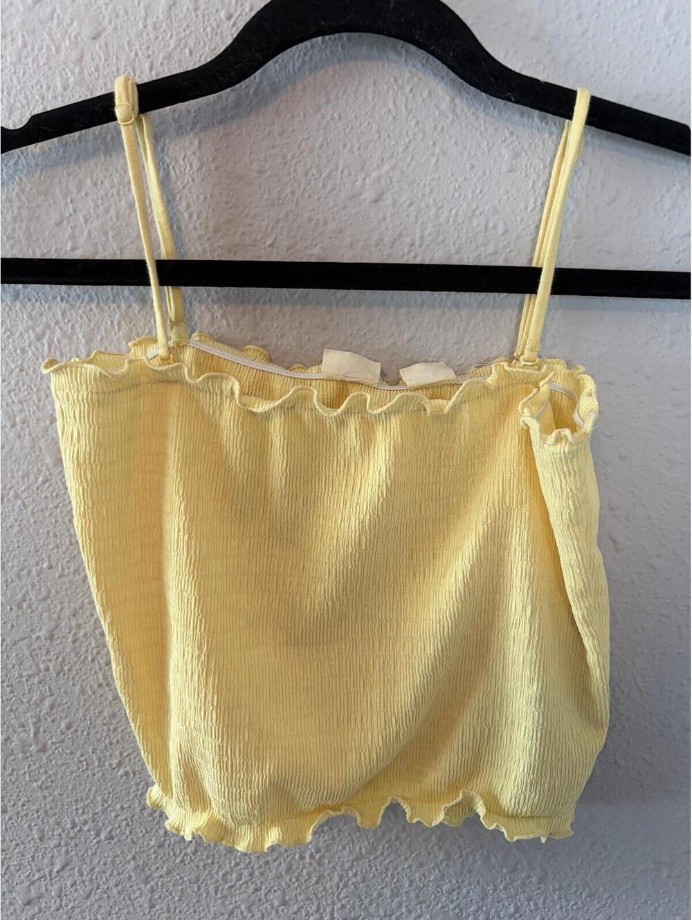 Levi's yellow cropped tank size M